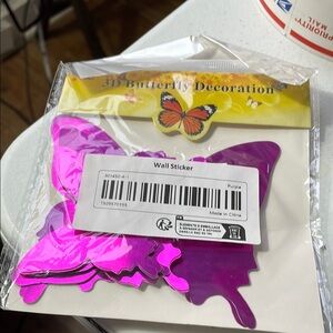 3D Butterfly Decoration Wall Stickers - Purple